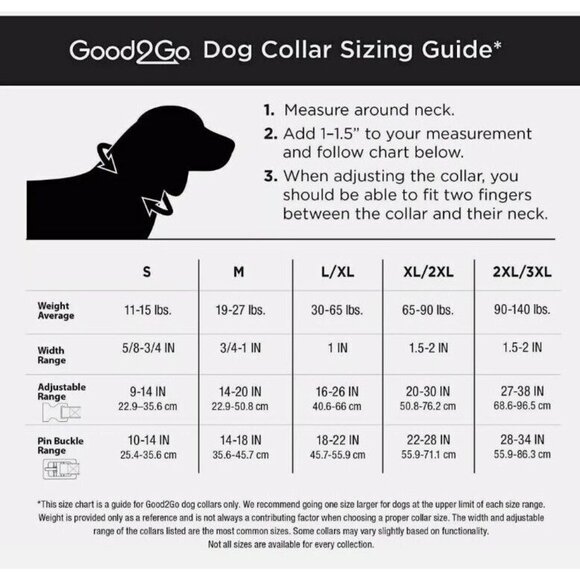 Good2go BLACK Dog Collar for Big Dogs, XXL/XXXL 90-140 LBS, NEW *FAST SHIPPING* - Picture 4 of 4